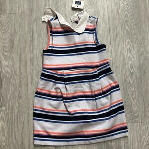 NWT Janie and Jack striped collared dress, size 3.